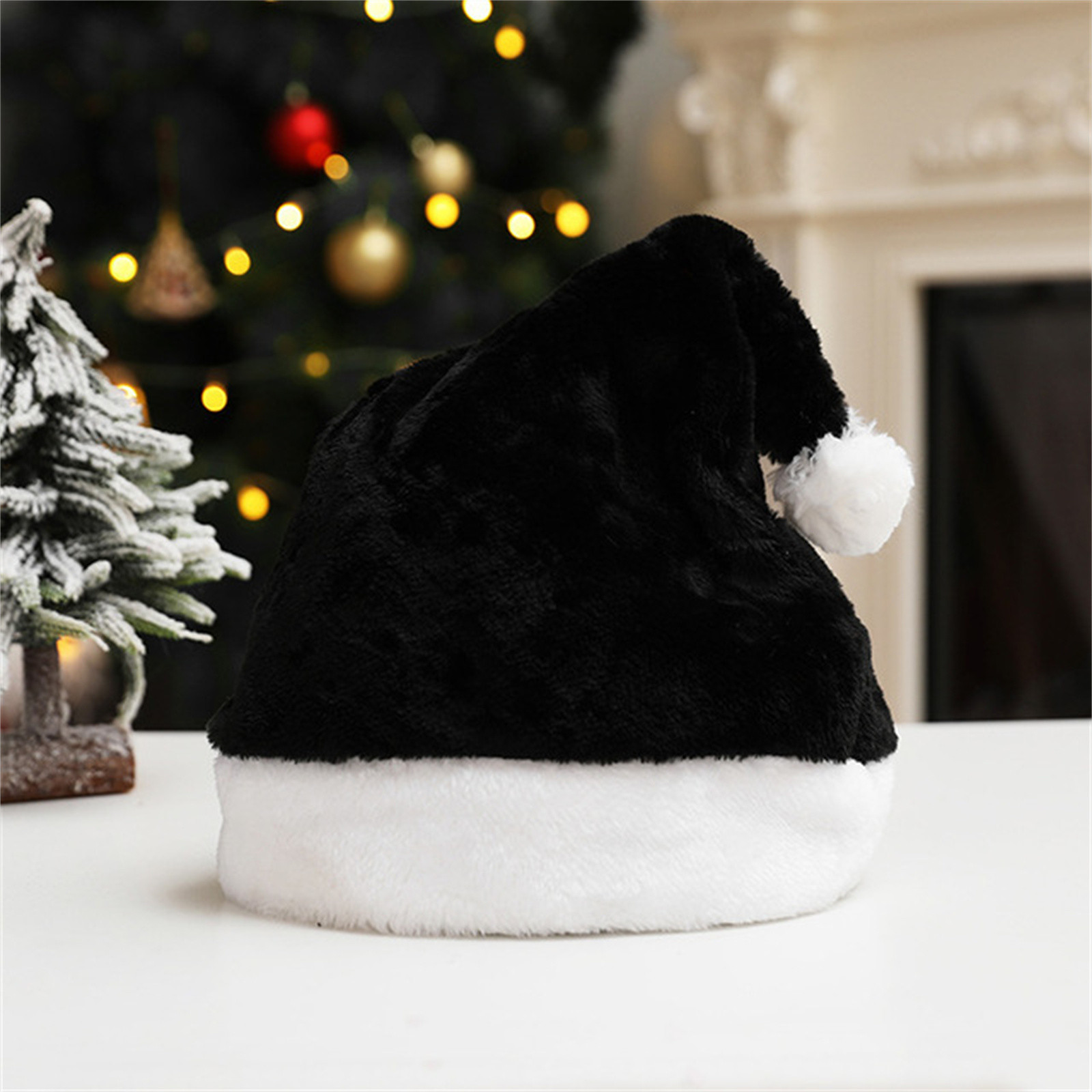 Hanas Soft And Comfortable Hat Valentines Day Hat Santa Hat Xmas Holiday Hat for Unisex Adults, Extra Thicken Classic for New Year Festival Party Supplies All Seasons